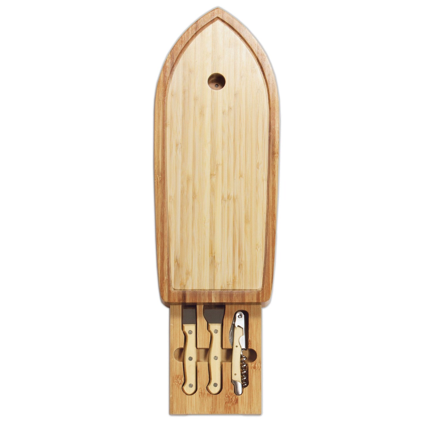 Picnic Time Sailboat Cheese Board and Tools Set - Set of 2