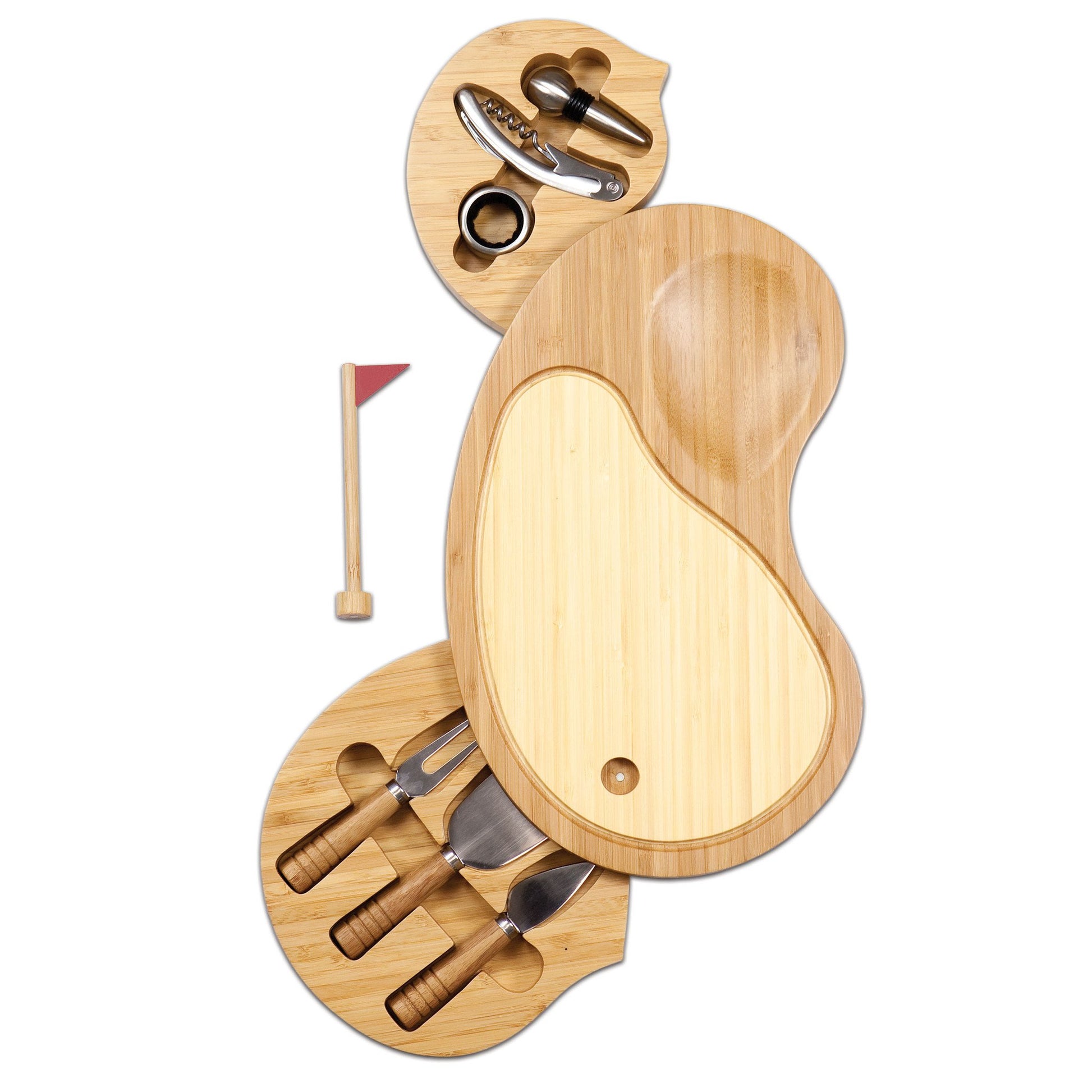 Picnic Time Sand Trap Cheese Board and Tools Set - Set of 2