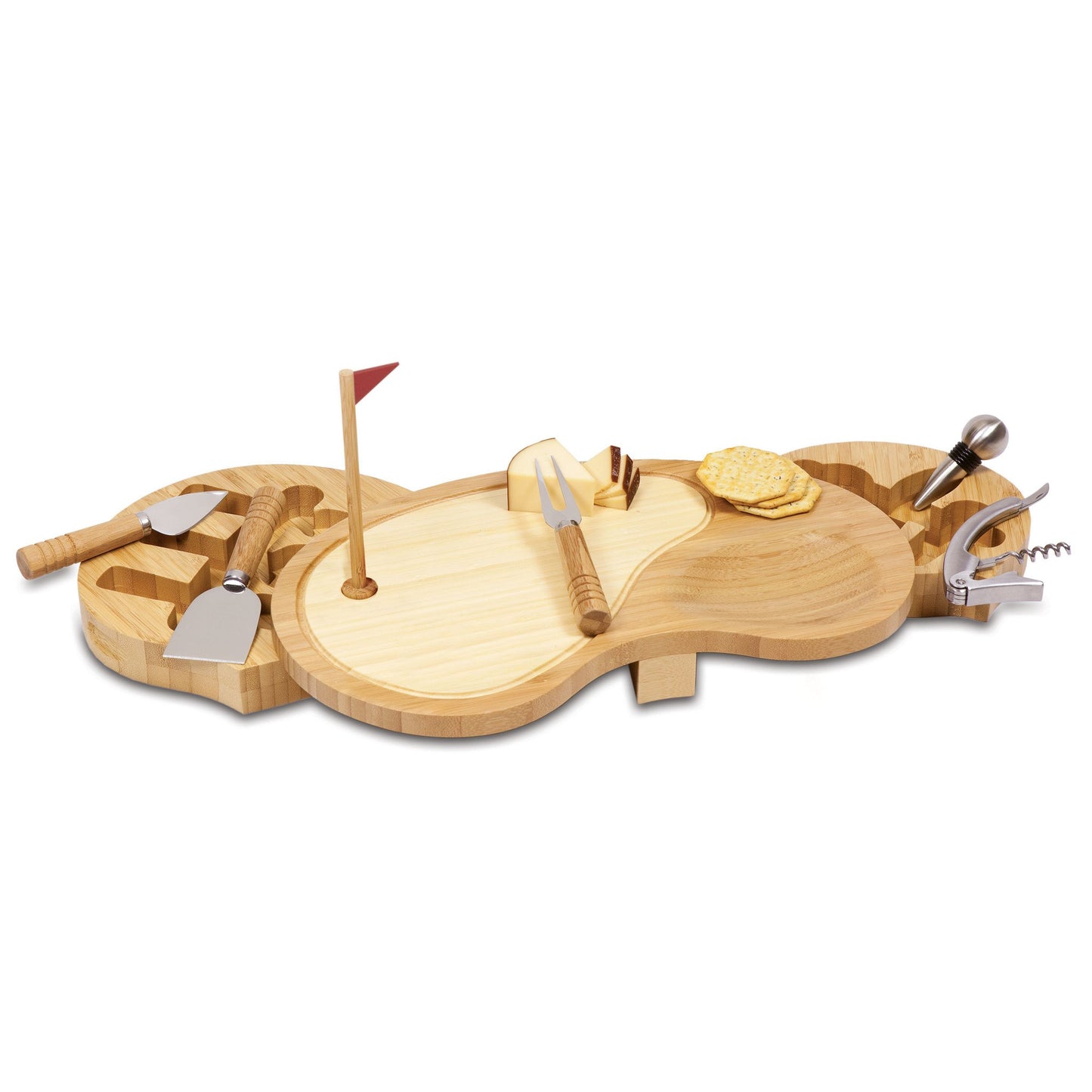 Picnic Time Sand Trap Cheese Board and Tools Set - Set of 2