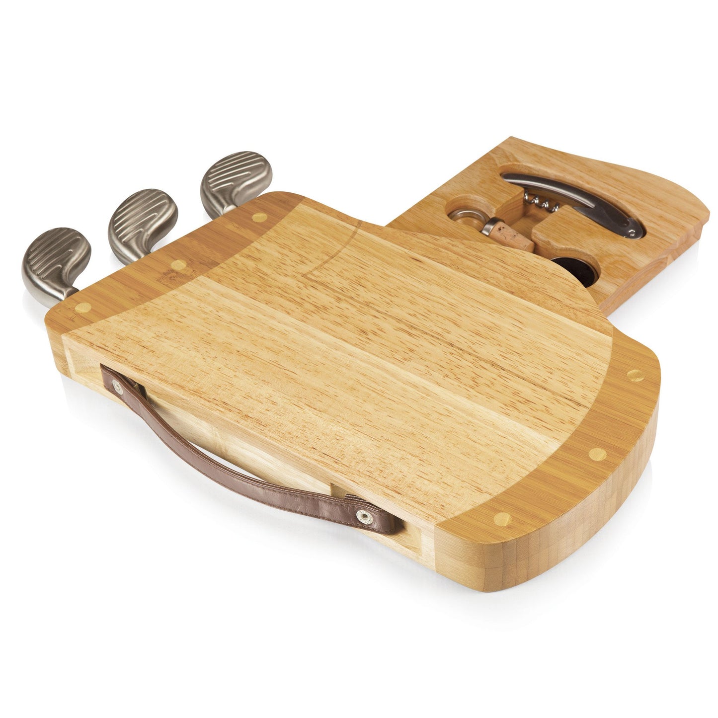 Picnic Time Caddy Cheese Board and Tools Set - Set of 2