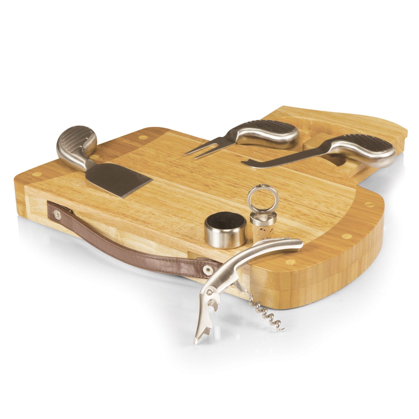 Picnic Time Caddy Cheese Board and Tools Set - Set of 2