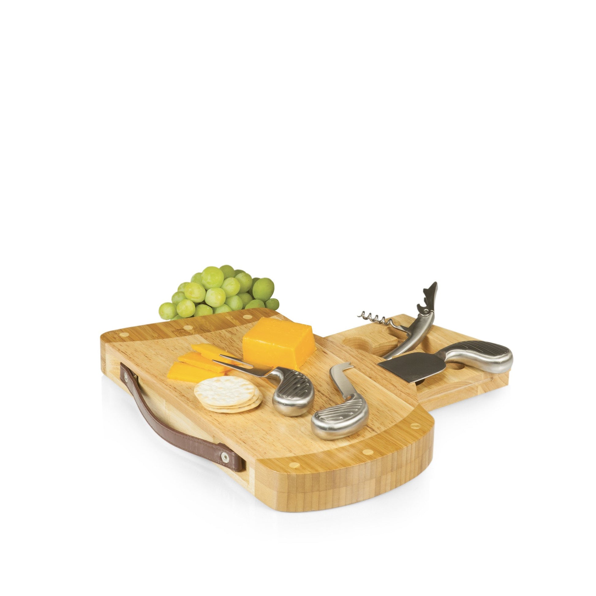 Picnic Time Caddy Cheese Board and Tools Set - Set of 2