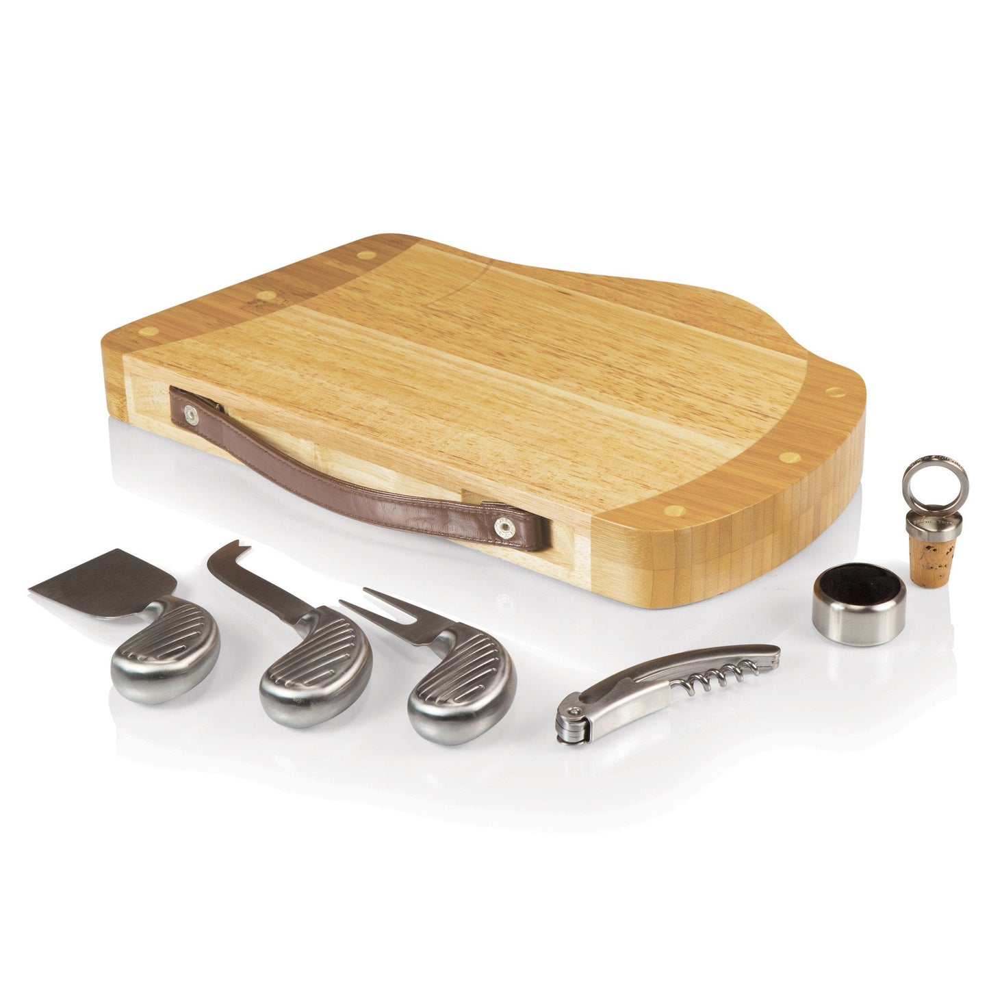 Picnic Time Caddy Cheese Board and Tools Set - Set of 2