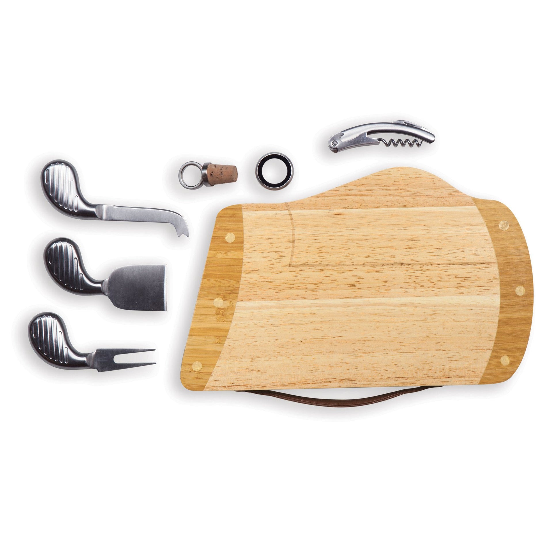Picnic Time Caddy Cheese Board and Tools Set - Set of 2