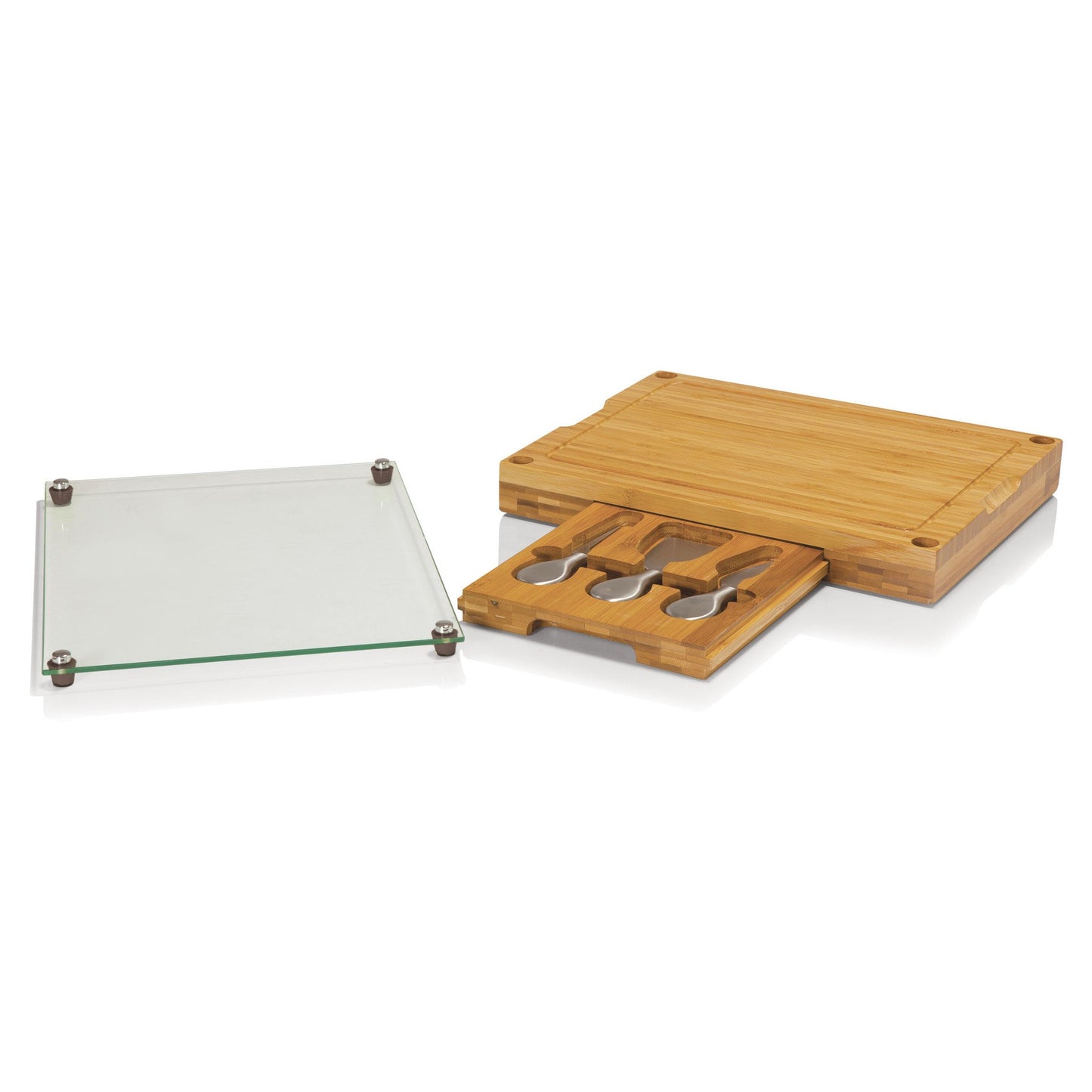 Picnic Time Concerto Cutting Board Tray and Cheese Tools Set - Set of 2
