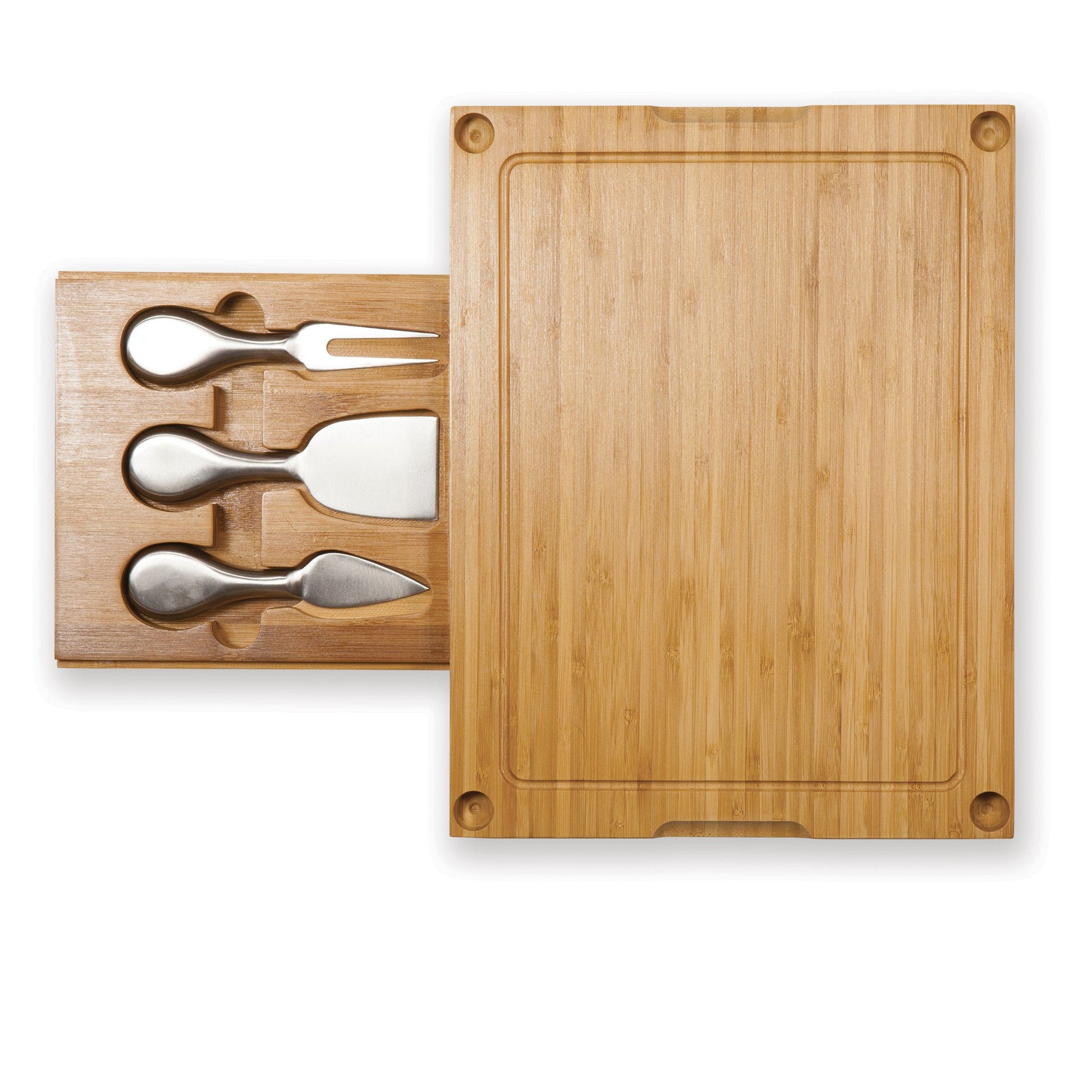 Picnic Time Concerto Cutting Board Tray and Cheese Tools Set - Set of 2