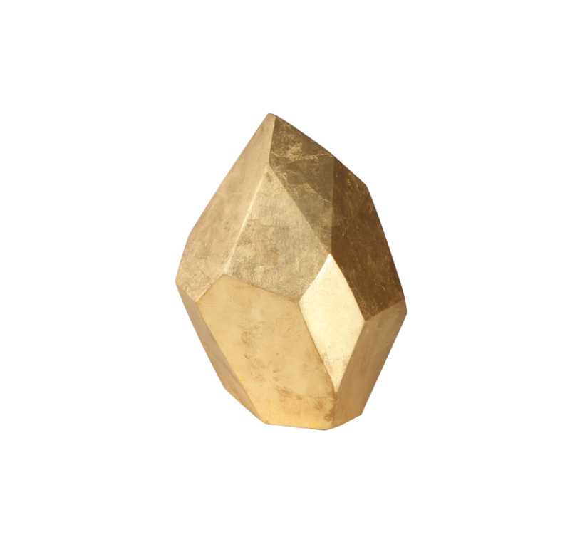 Gold Leaf Design Group Gold Leafed Fiberglass Crystal