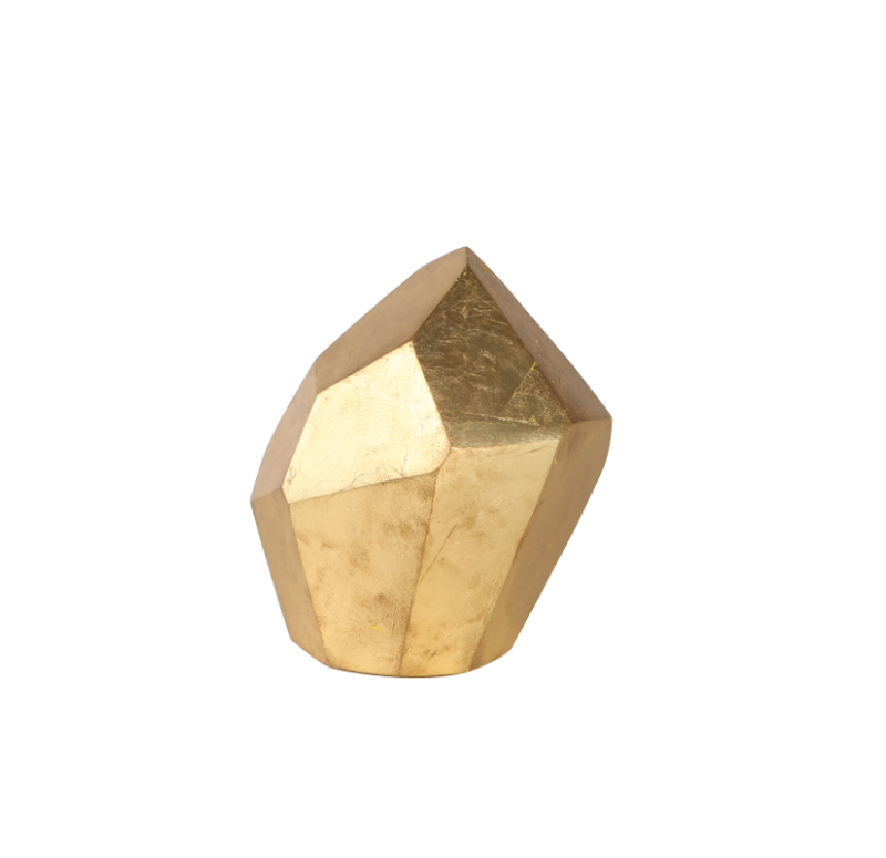 Gold Leaf Design Group Gold Leafed Fiberglass Crystal