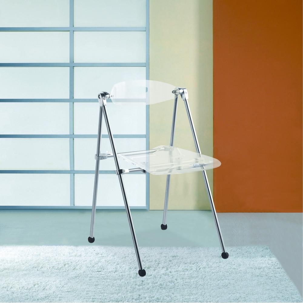 Fine Mod Imports Acrylic Folding Chair
