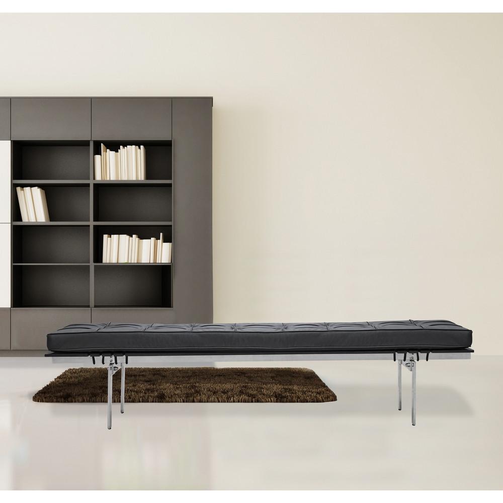 Fine Mod Imports Pika 3 Seater Bench In Genuine Leather