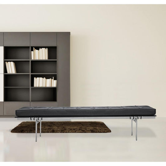 Fine Mod Imports Pika 3 Seater Bench In Genuine Leather