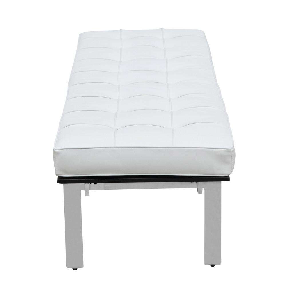 Fine Mod Imports Pika 3 Seater Bench In Genuine Leather