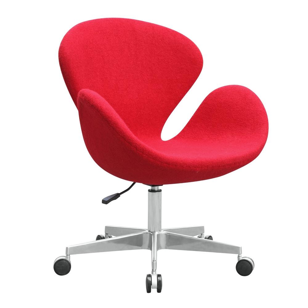Fine Mod Imports Swan Chair Fabric with Casters