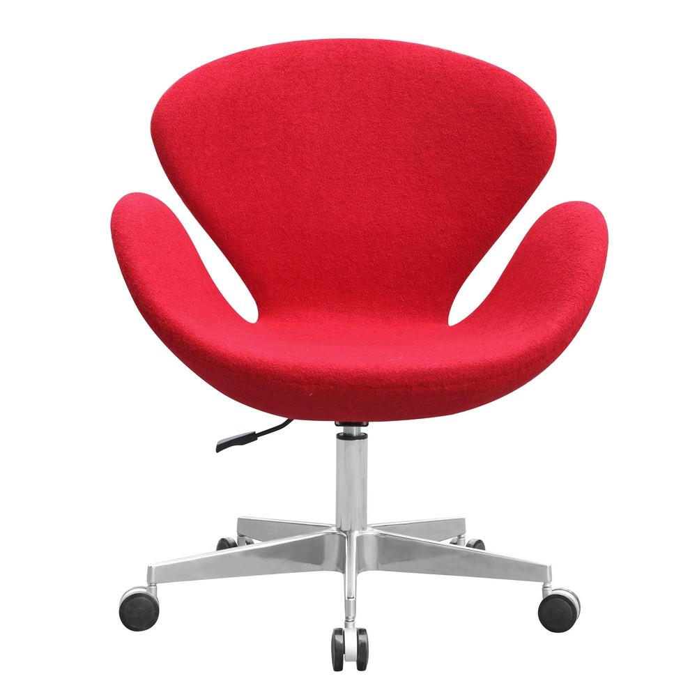 Fine Mod Imports Swan Chair Fabric with Casters