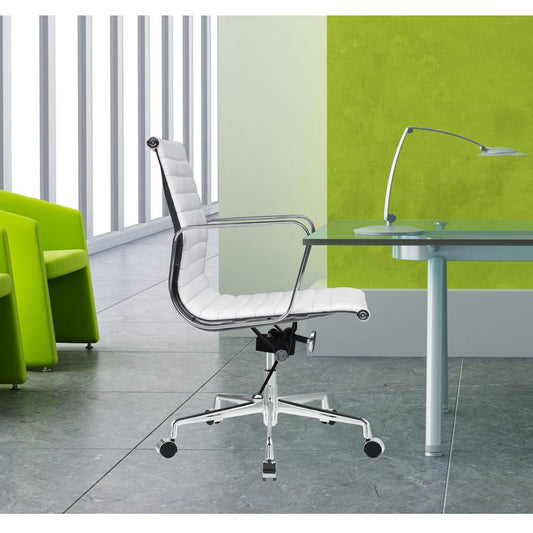 Fine Mod Imports Togo Mid Back Leather Office Chair