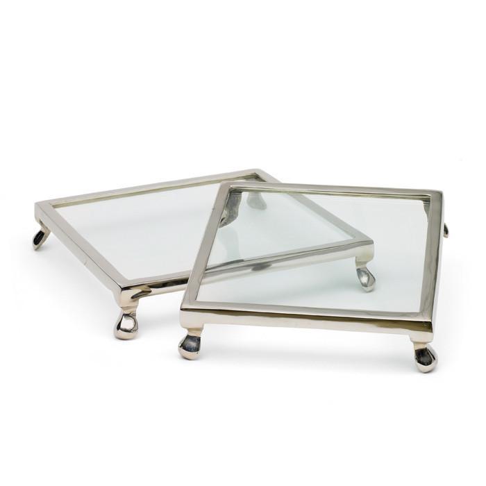 Set Of Two Square Cake Stands by GO Home