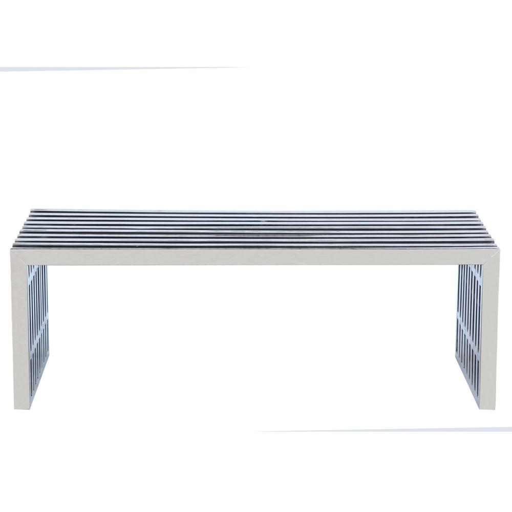 Fine Mod Imports Zeta Stainless Steel Bench Long