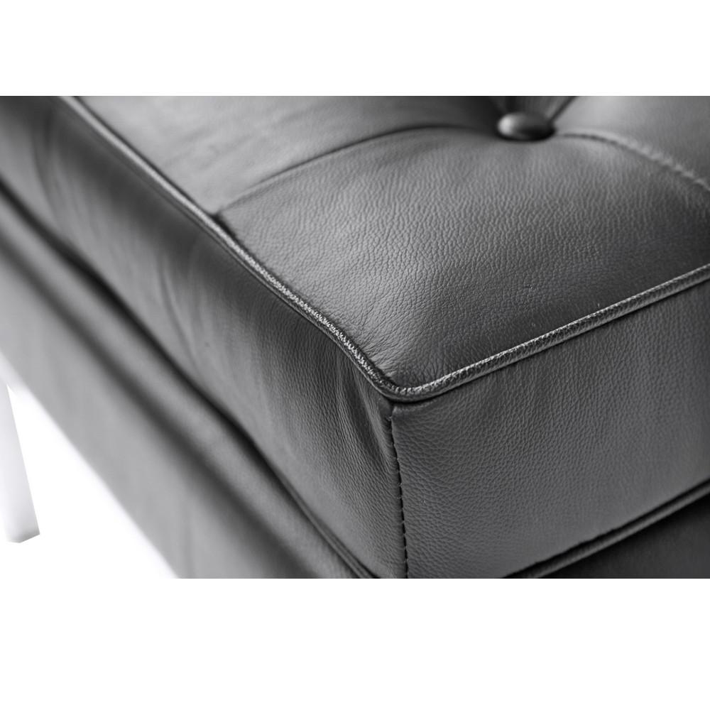 Fine Mod Imports Button Ottoman in Leather