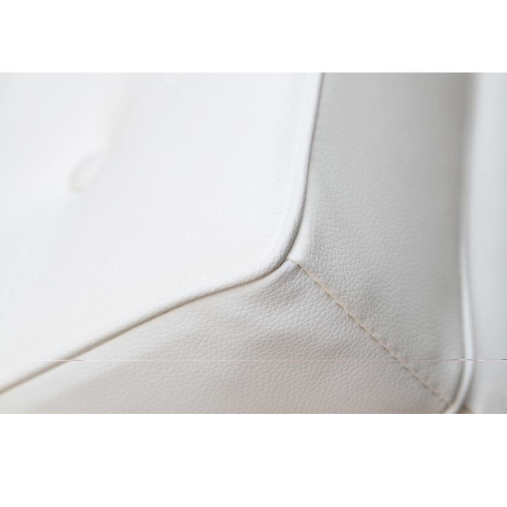 Fine Mod Imports Button Ottoman in Leather