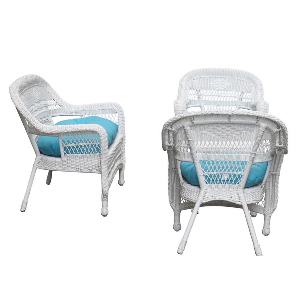 Fine Mod Imports Portside White 4pc Outdoor Set
