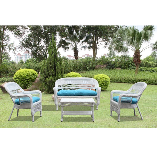 Fine Mod Imports Portside White 4pc Outdoor Set