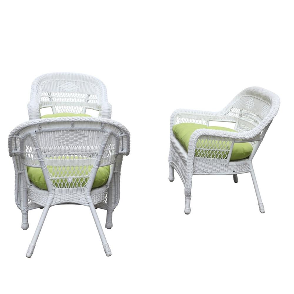 Fine Mod Imports Portside White 4pc Outdoor Set