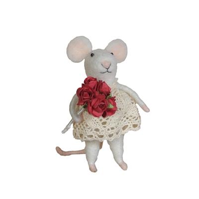 HomArt Felt Mouse Ornament - Set Of 6