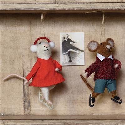 HomArt Ice Skating Mouse - Set Of 6