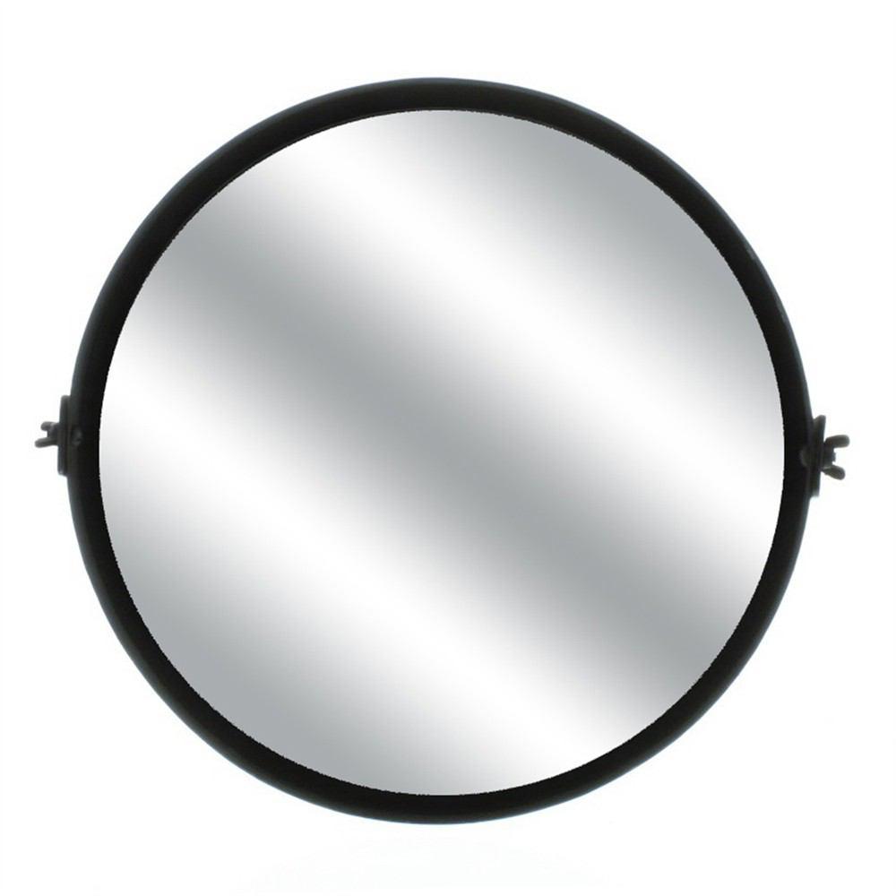 HomArt Pivot Iron Mirror - Rnd - Small - Black Waxed
