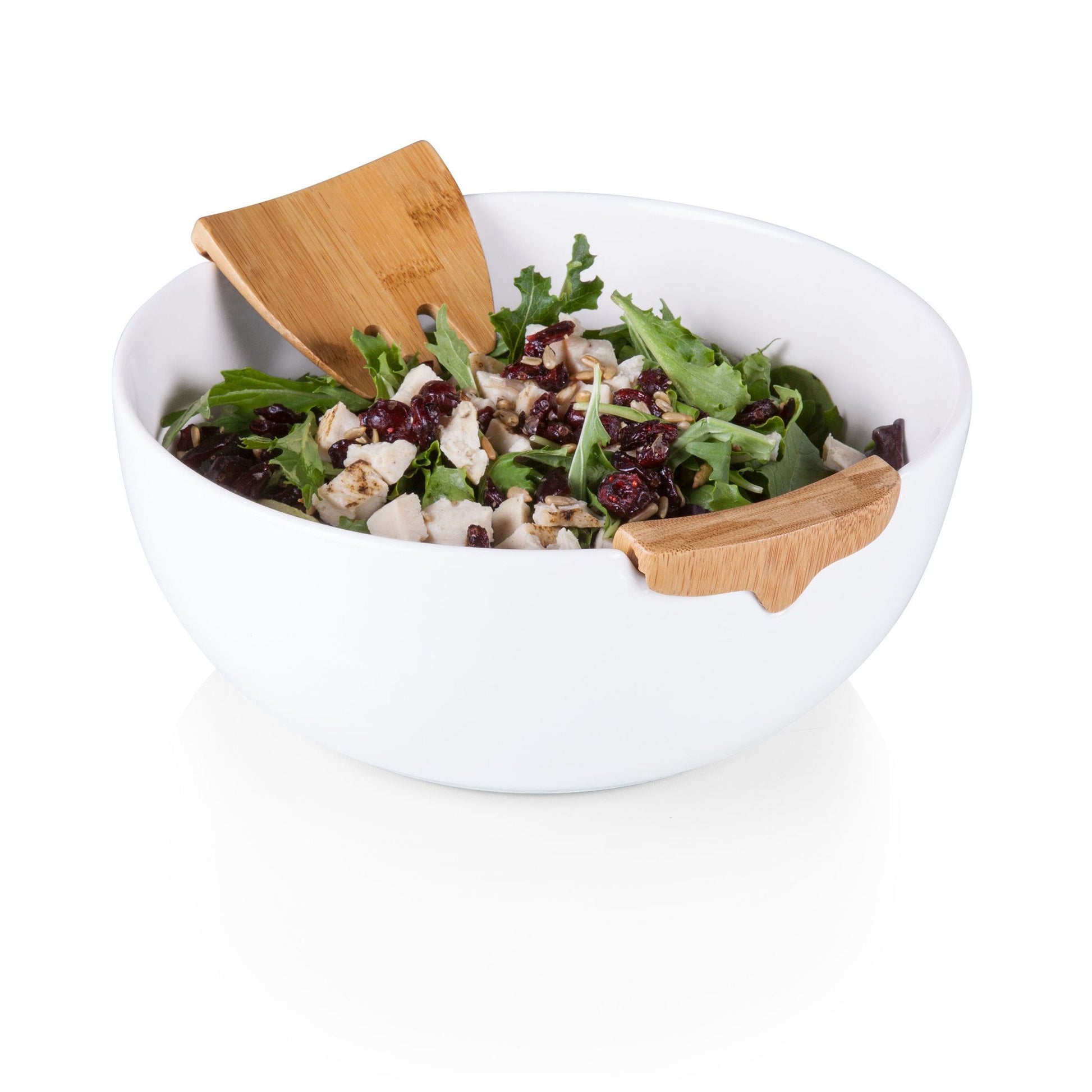 Picnic Time Romano Salad Bowl and Servers Set - Set of 2