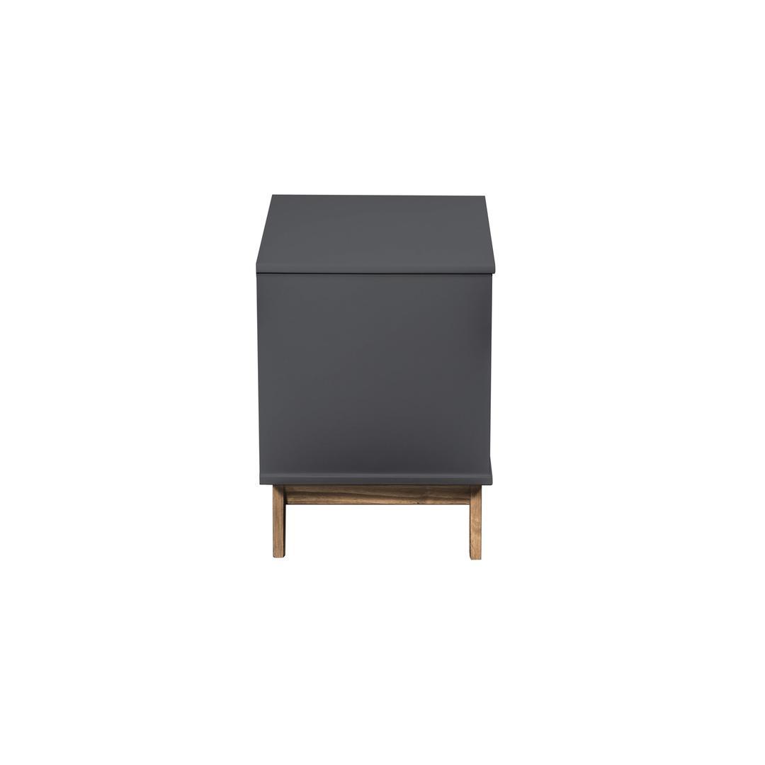 Manhattan Comfort Mid- Century Rustic Modern Livonia 2-Drawer Nightstand