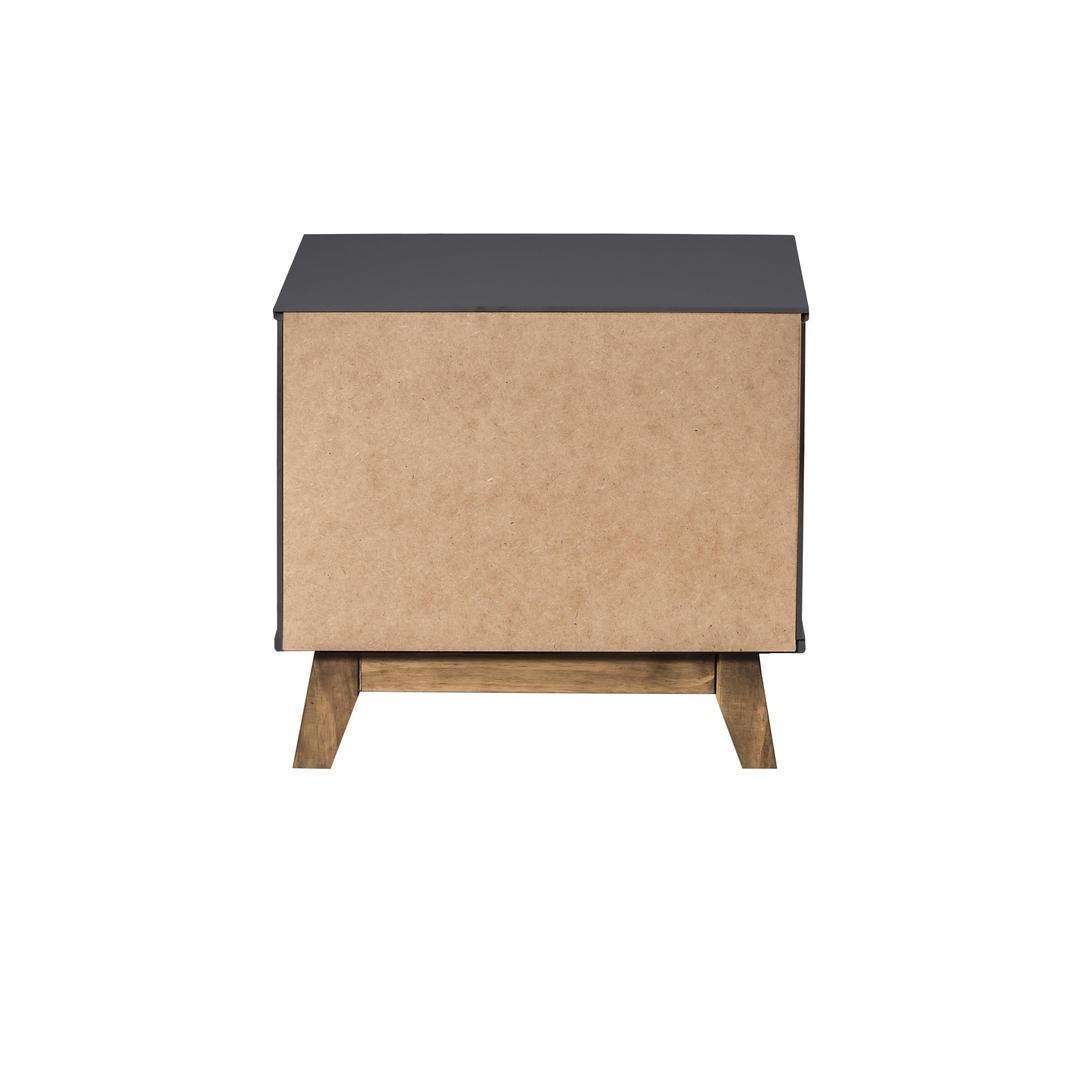 Manhattan Comfort Mid- Century Rustic Modern Livonia 2-Drawer Nightstand