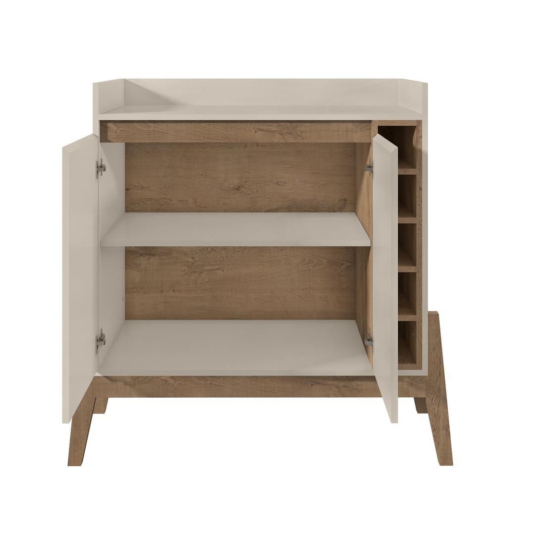 Manhattan Comfort Essence 5-Bottle Wine Buffet Stand
