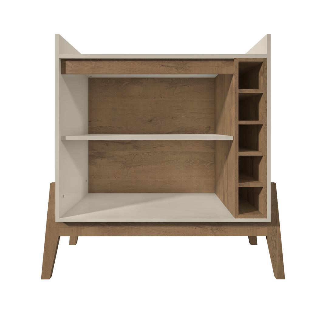 Manhattan Comfort Essence 5-Bottle Wine Buffet Stand