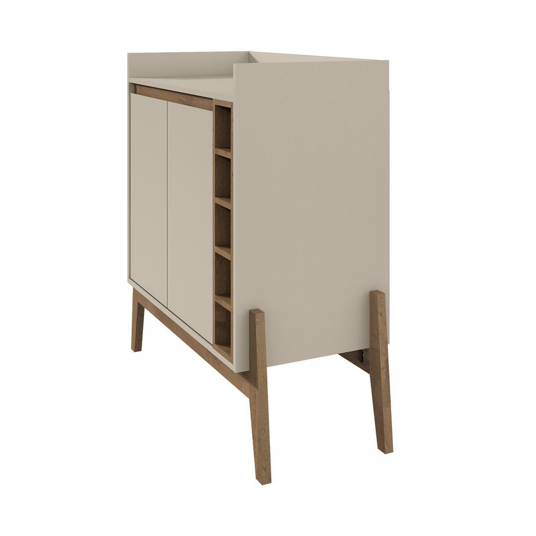 Manhattan Comfort Essence 5-Bottle Wine Buffet Stand
