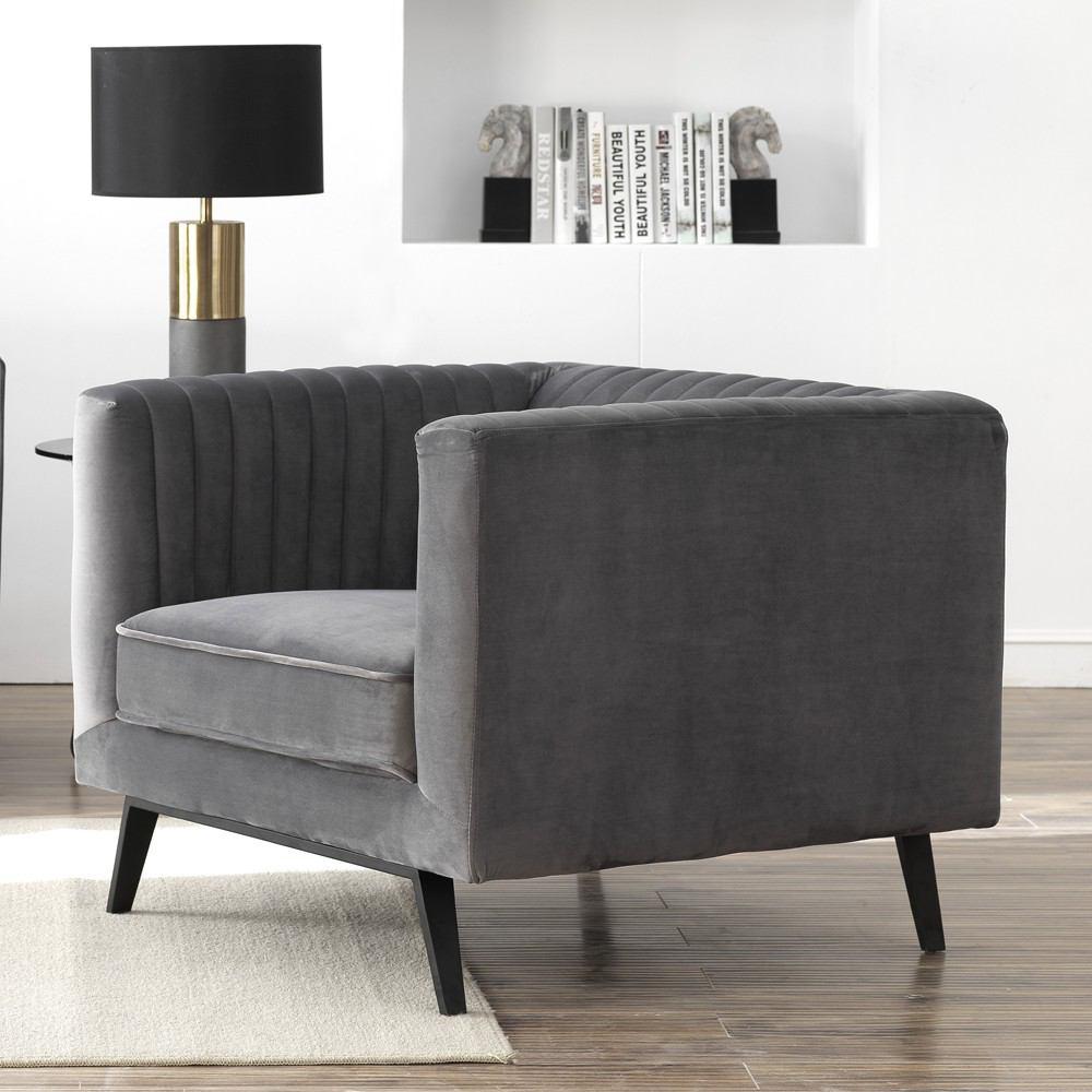 Manhattan Comfort Vandam 1-Seat Velvet Armchair