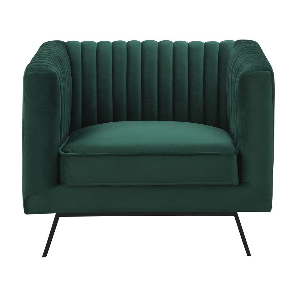 Manhattan Comfort Vandam 1-Seat Velvet Armchair