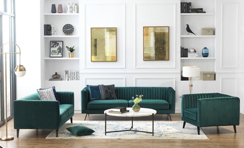 Manhattan Comfort Vandam 1-Seat Velvet Armchair