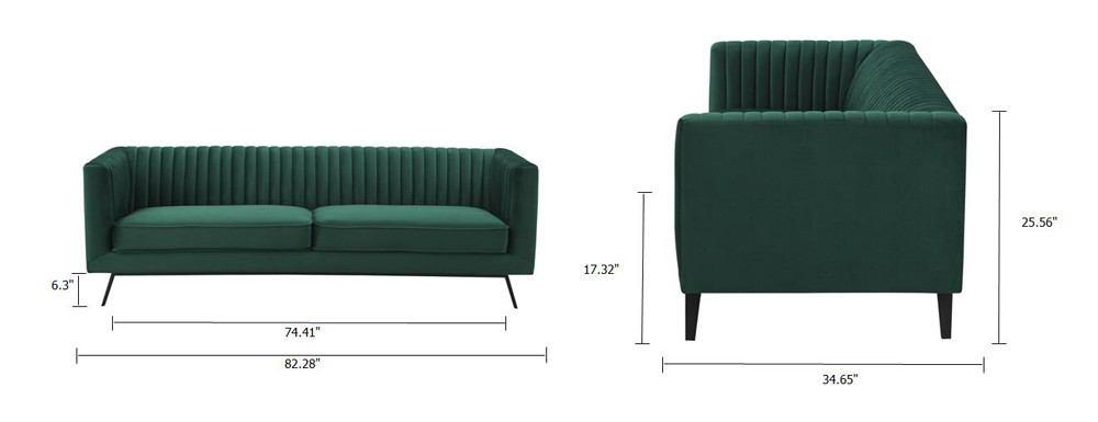 Manhattan Comfort Vandam 3-Seat Velvet Sofa