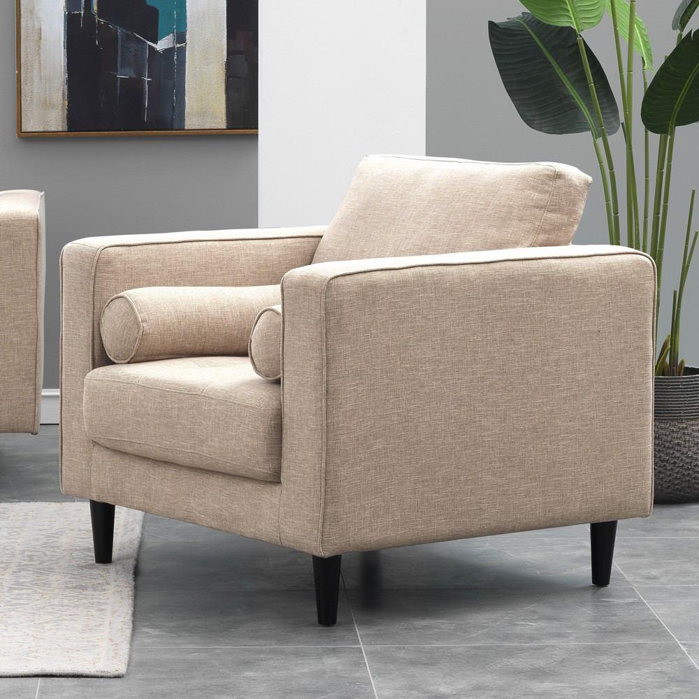 Manhattan Comfort Arthur 1-Seat Tweed Armchair