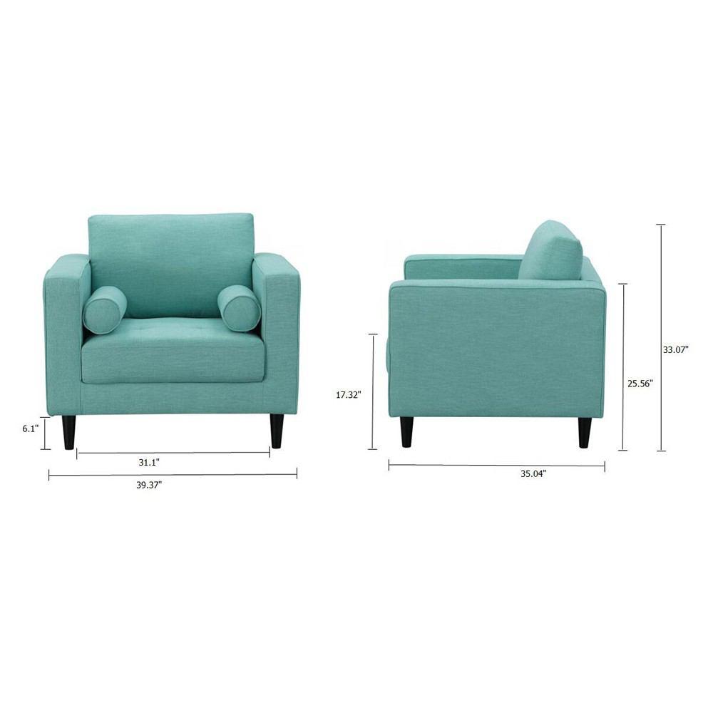 Manhattan Comfort Arthur 1-Seat Tweed Armchair