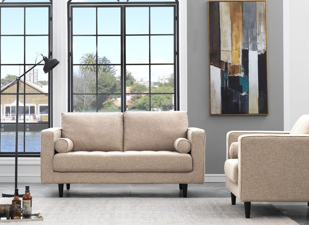 Manhattan Comfort Arthur 2-Seat Tweed Loveseat