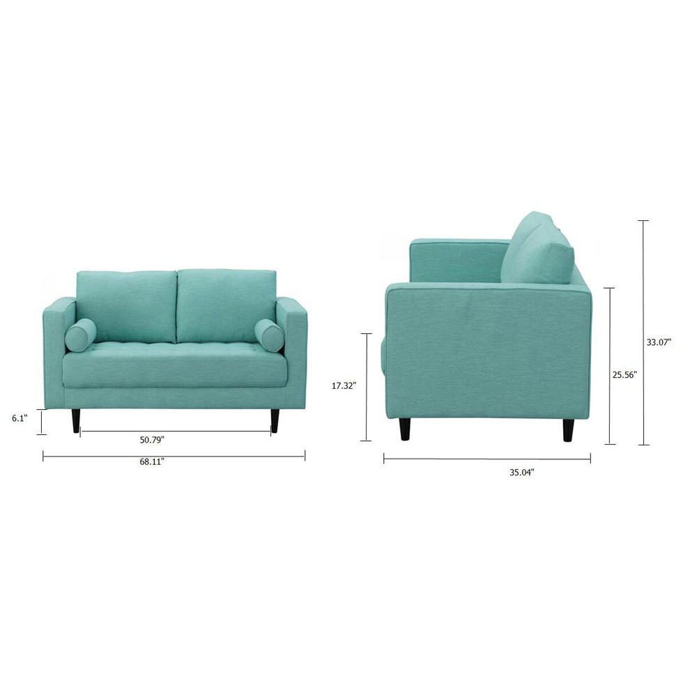 Manhattan Comfort Arthur 2-Seat Tweed Loveseat