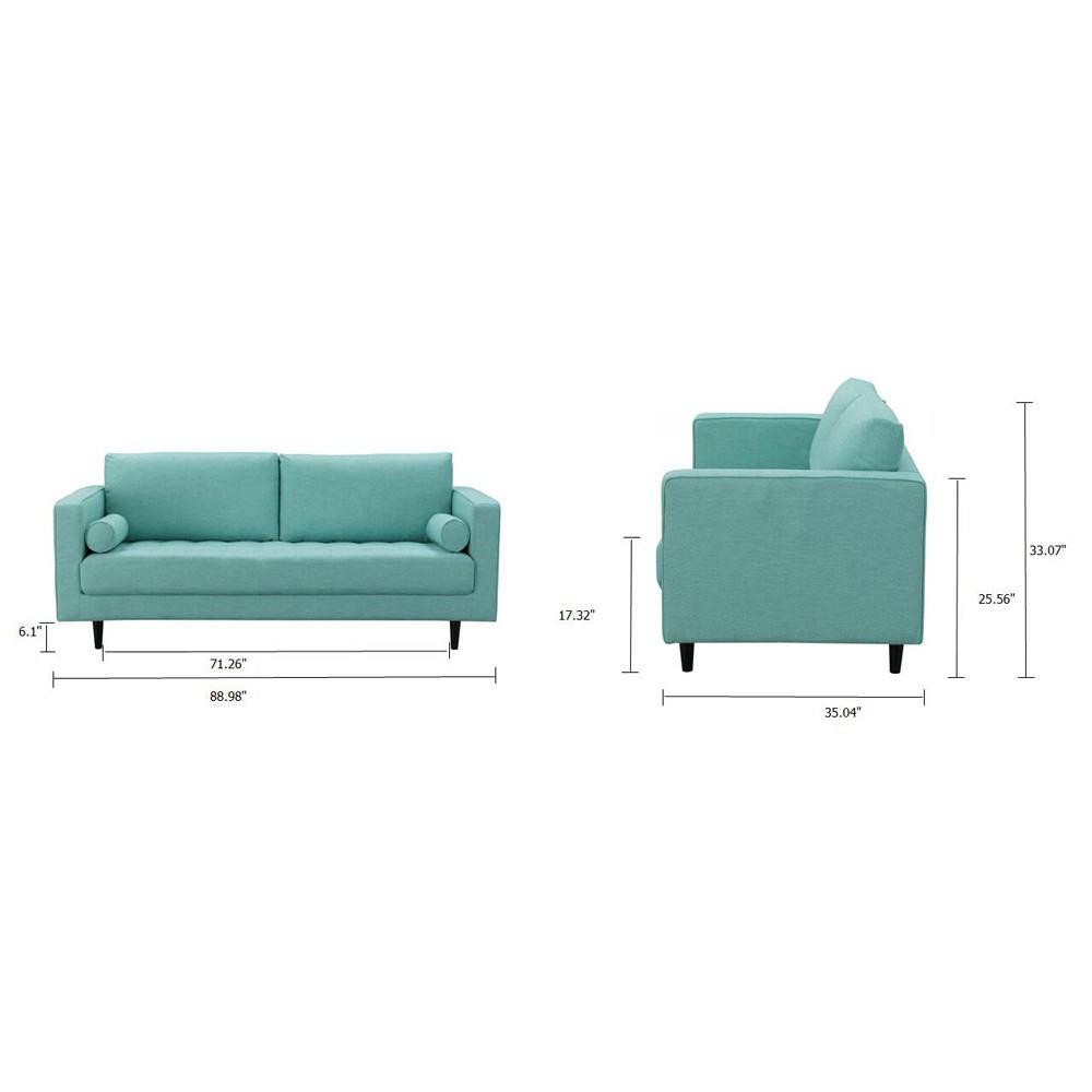 Manhattan Comfort Arthur 3-Seat Tweed Sofa