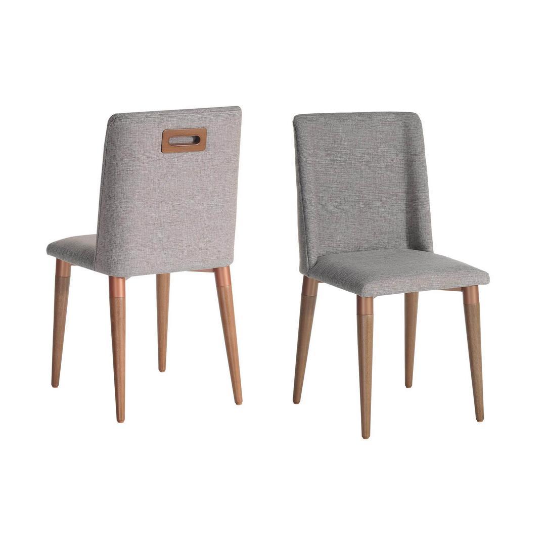 Manhattan Comfort 7-Piece Utopia 70.86" and Tampa Dining Set with 6 Dining Chairs
