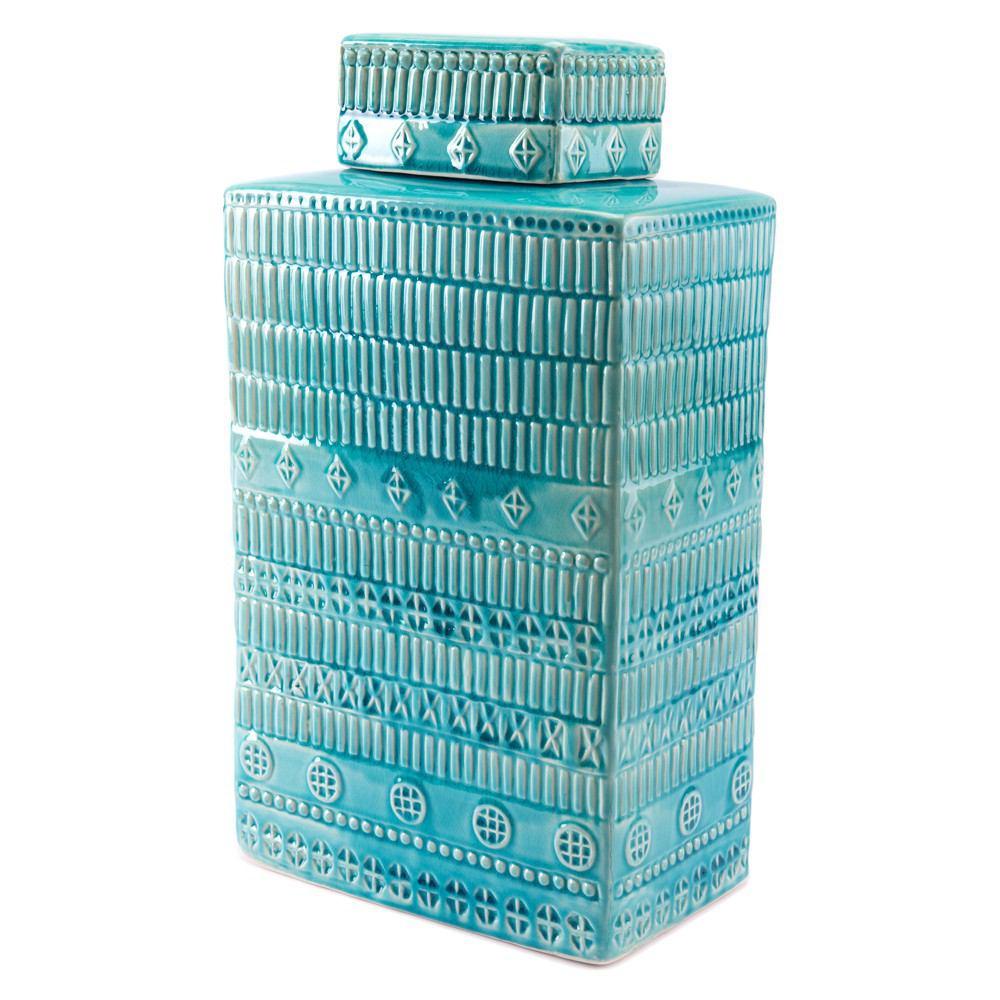 Zuo Tribal Covered Jar Blue