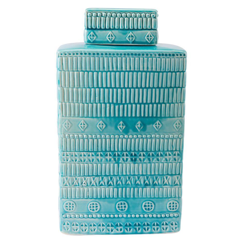 Zuo Tribal Covered Jar Blue