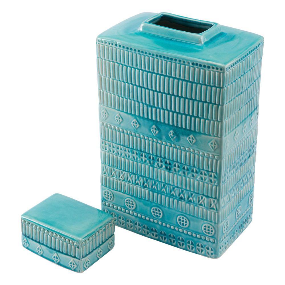 Zuo Tribal Covered Jar Blue