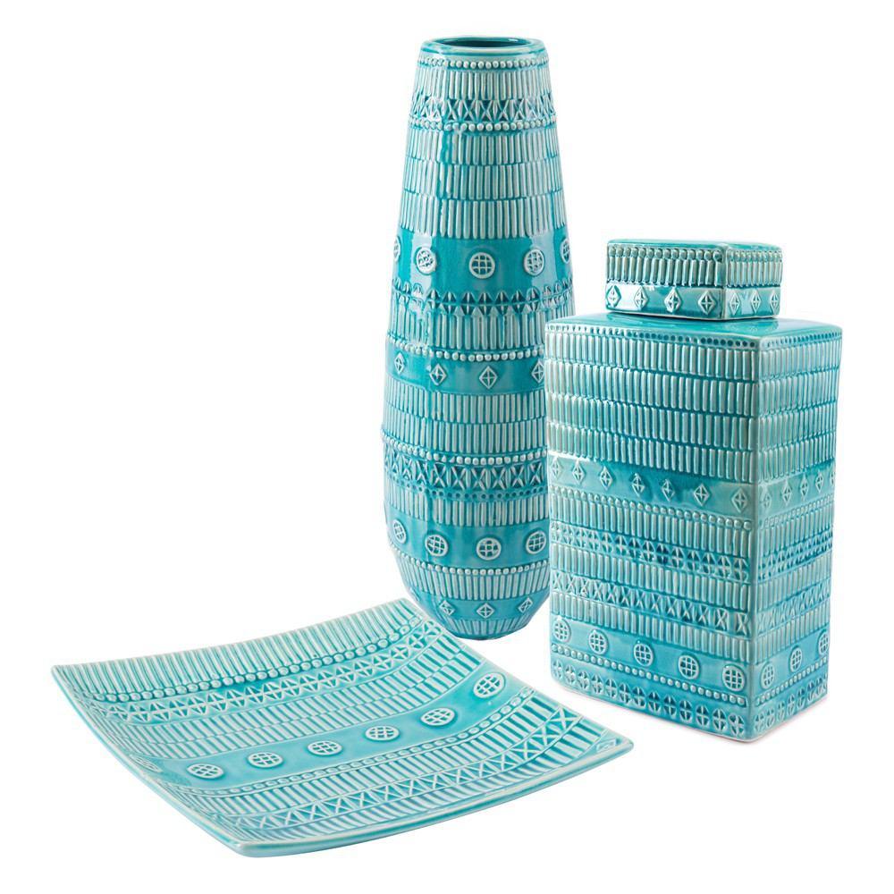 Zuo Tribal Covered Jar Blue