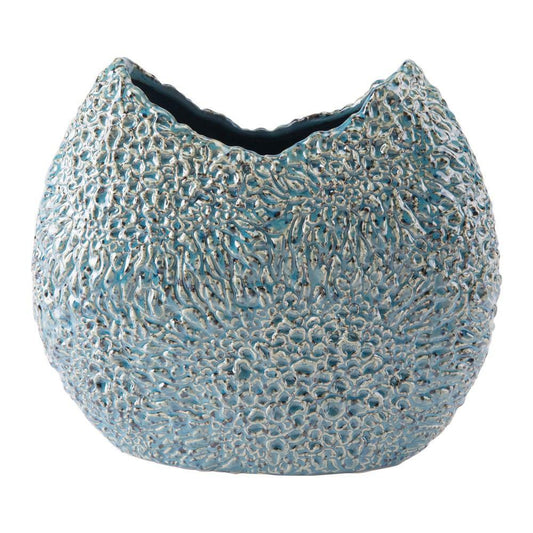 Zuo Crisp Round Vase Blue